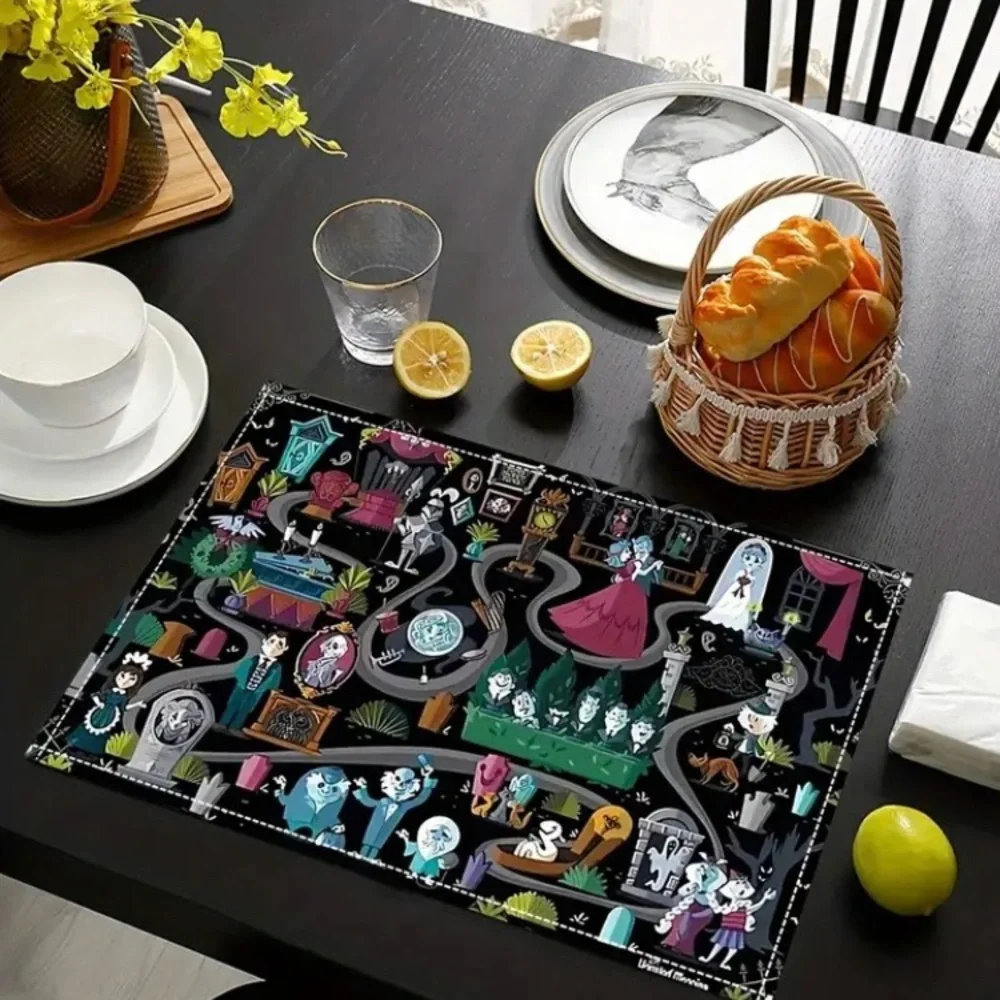 Disneys Haunted Mansion Set of 4 Inspired Dining Room Table Place Mats.